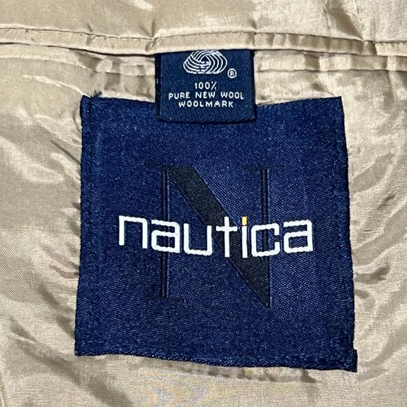 Vintage 90s Nautica Mens Size 41R Pure Wool Houndstooth Sports Coat Blazer - Picture 8 of 11